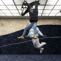 Tori Wrånes, Festspillutstillingen 2025 »Moon Bag«. Foto: Thor Brødreskift / Bergen Kunsthall