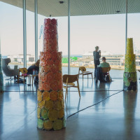The installation »Resonanstårne« by Maj Kjærsig at Dokk1. © Spor Festival