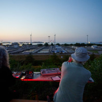 Australian sound artists Madeleine Flynn and Tim Humphrey. © Marine Gastineau