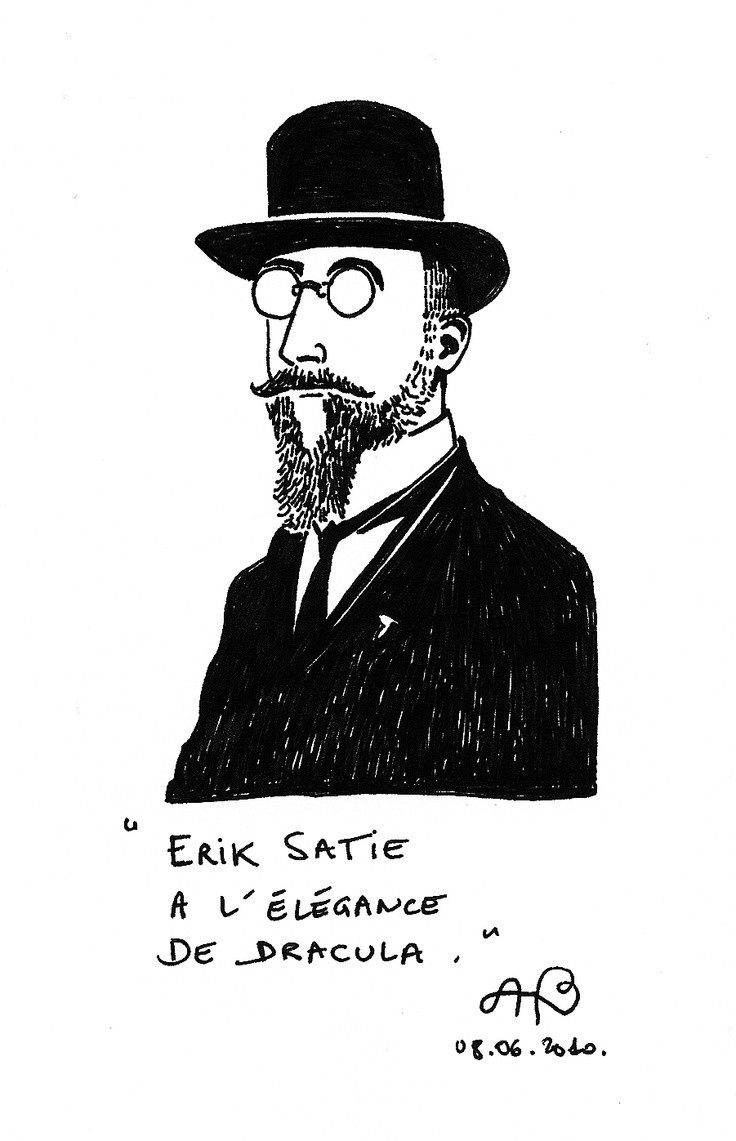 Erik Satie var kendt for en diæt, der udelukkende bestod af hvid mad.